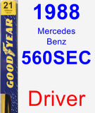 Driver Wiper Blade for 1988 Mercedes-Benz 560SEC - Premium