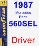 Driver Wiper Blade for 1987 Mercedes-Benz 560SEL - Premium