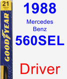 Driver Wiper Blade for 1988 Mercedes-Benz 560SEL - Premium