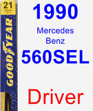 Driver Wiper Blade for 1990 Mercedes-Benz 560SEL - Premium