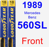 Front Wiper Blade Pack for 1989 Mercedes-Benz 560SL - Premium