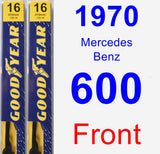 Front Wiper Blade Pack for 1970 Mercedes-Benz 600 - Premium