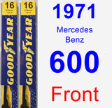 Front Wiper Blade Pack for 1971 Mercedes-Benz 600 - Premium