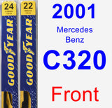 Front Wiper Blade Pack for 2001 Mercedes-Benz C320 - Premium