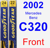 Front Wiper Blade Pack for 2002 Mercedes-Benz C320 - Premium