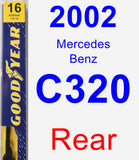 Rear Wiper Blade for 2002 Mercedes-Benz C320 - Premium