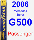 Passenger Wiper Blade for 2006 Mercedes-Benz G500 - Premium