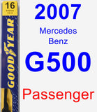 Passenger Wiper Blade for 2007 Mercedes-Benz G500 - Premium