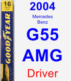 Driver Wiper Blade for 2004 Mercedes-Benz G55 AMG - Premium