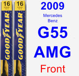 Front Wiper Blade Pack for 2009 Mercedes-Benz G55 AMG - Premium