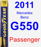 Passenger Wiper Blade for 2011 Mercedes-Benz G550 - Premium