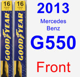 Front Wiper Blade Pack for 2013 Mercedes-Benz G550 - Premium