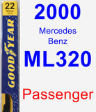 Passenger Wiper Blade for 2000 Mercedes-Benz ML320 - Premium