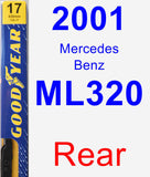 Rear Wiper Blade for 2001 Mercedes-Benz ML320 - Premium