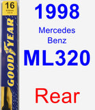 Rear Wiper Blade for 1998 Mercedes-Benz ML320 - Premium