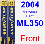 Front Wiper Blade Pack for 2004 Mercedes-Benz ML350 - Premium