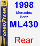 Rear Wiper Blade for 1998 Mercedes-Benz ML430 - Premium