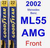 Front Wiper Blade Pack for 2002 Mercedes-Benz ML55 AMG - Premium