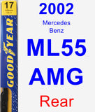 Rear Wiper Blade for 2002 Mercedes-Benz ML55 AMG - Premium