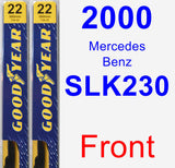 Front Wiper Blade Pack for 2000 Mercedes-Benz SLK230 - Premium