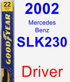 Driver Wiper Blade for 2002 Mercedes-Benz SLK230 - Premium