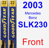 Front Wiper Blade Pack for 2003 Mercedes-Benz SLK230 - Premium