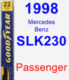 Passenger Wiper Blade for 1998 Mercedes-Benz SLK230 - Premium