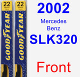 Front Wiper Blade Pack for 2002 Mercedes-Benz SLK320 - Premium