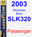 Passenger Wiper Blade for 2003 Mercedes-Benz SLK320 - Premium