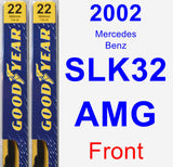 Front Wiper Blade Pack for 2002 Mercedes-Benz SLK32 AMG - Premium