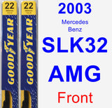 Front Wiper Blade Pack for 2003 Mercedes-Benz SLK32 AMG - Premium