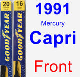 Front Wiper Blade Pack for 1991 Mercury Capri - Premium