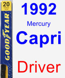 Driver Wiper Blade for 1992 Mercury Capri - Premium