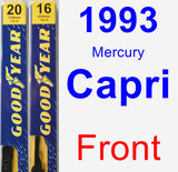 Front Wiper Blade Pack for 1993 Mercury Capri - Premium