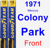 Front Wiper Blade Pack for 1971 Mercury Colony Park - Premium