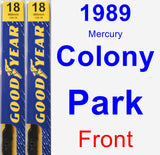 Front Wiper Blade Pack for 1989 Mercury Colony Park - Premium