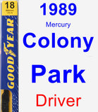 Driver Wiper Blade for 1989 Mercury Colony Park - Premium