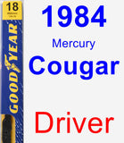 Driver Wiper Blade for 1984 Mercury Cougar - Premium