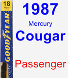 Passenger Wiper Blade for 1987 Mercury Cougar - Premium