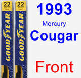 Front Wiper Blade Pack for 1993 Mercury Cougar - Premium