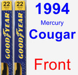 Front Wiper Blade Pack for 1994 Mercury Cougar - Premium