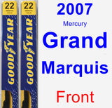 Front Wiper Blade Pack for 2007 Mercury Grand Marquis - Premium