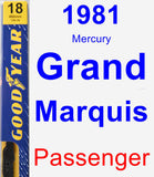 Passenger Wiper Blade for 1981 Mercury Grand Marquis - Premium