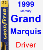 Driver Wiper Blade for 1999 Mercury Grand Marquis - Premium