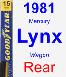 Rear Wiper Blade for 1981 Mercury Lynx - Premium