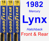 Front & Rear Wiper Blade Pack for 1982 Mercury Lynx - Premium