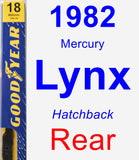 Rear Wiper Blade for 1982 Mercury Lynx - Premium