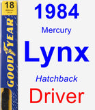 Driver Wiper Blade for 1984 Mercury Lynx - Premium