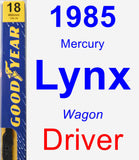 Driver Wiper Blade for 1985 Mercury Lynx - Premium