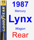 Rear Wiper Blade for 1987 Mercury Lynx - Premium